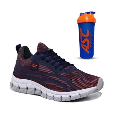 Imagem de Tênis Feminino Ascension + Coqueteleira – Leve, Macio e Confortável para Caminhada, Corrida, Academia e Uso Diário | Estilo Esportivo e Urbano (Marinho e Cinza + CQ.AZL, BR, Adulto, Numérico, 43)