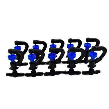 Imagem de Conjunto de 10 conjuntos de bicos de névoa de plástico para irrigação de plantas com nebulização, sistema de resfriamento de flores, irrigação de jardim doméstico (WP27-1)