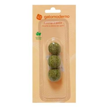 Imagem de JAMBO PET Brinquedo para Gatos, Kit 3 Bolinhas de Catnip, 100% Natural