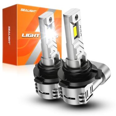 Imagem de SEALIGHT Lâmpadas de neblina 9006/HB4, 60 W super brilhantes 6000 K, branco frio, design 1:1 com ventilador de resfriamento, Plug and Play, pacote com 2