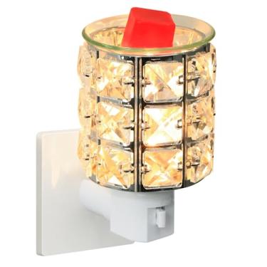 Imagem de Aquecedor de cera com plugue, derretimento e fragrância - Queimador de cera elétrico de parede decorativo para aquecer vela perfumada, cera derrete e torta ou óleos perfumados, sem chamas, decoração