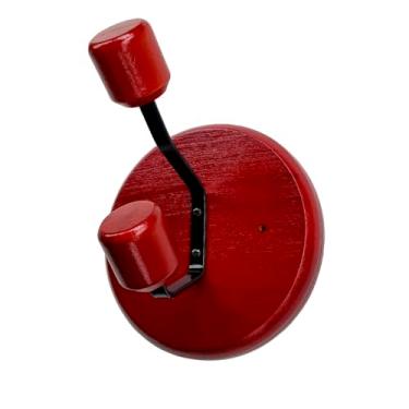 Imagem de Cabide 1 gancho duplo para parede ou porta cabideiro organizador de rupoas ou acessórios. (Mogno)