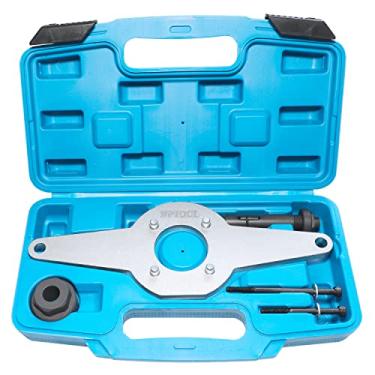 Imagem de Amortecedor de vibração, ferramenta de retenção de polia de cambota, amortecedor de choque compatível com Audi Skoda VW 1.8 2.0 4V TFSi/TSi EA888 Conjunto de amortecedor de vibração de substituição de 4 cilindros T10531