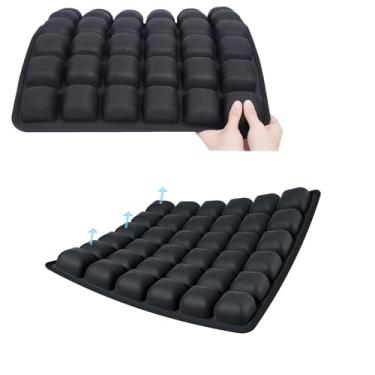 Imagem de YUNYEUNG Almofada inflável para cadeira de rodas – alívio de pressão e prevenção de úlceras, alívio da dor para ficar sentado por muito tempo, almofada de assento de ar com enchimento manual