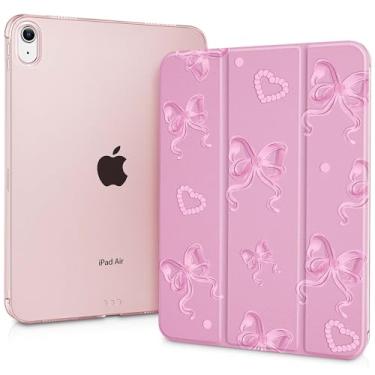 Imagem de May Chen Compatível com iPad Air 11 (M3 2025/M2 2024) 7º 6º, iPad Air 4 e 5 de 10,9 polegadas, 5º 4º (2022/2020), capa com suporte fino com revestimento traseiro rígido translúcido despertar/hibernar