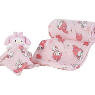 Imagem de Manta com Naninha Coral Fleece Turma da Hello Kitty 75x100cm - Bene Ca