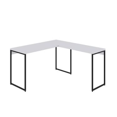 Imagem de Mesa Em L Dynamica Office 135x140x75cm Branco Chess - Branco Chess -