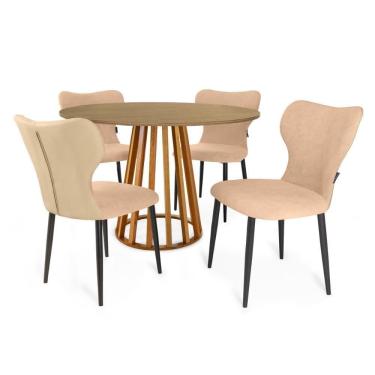 Imagem de Mesa de Jantar Redonda Talia 120cm com 4 Cadeiras Jacobsen