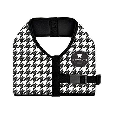 Imagem de Peitoral I Love Pet Pied de Poule P&B para Cães - Tam 2