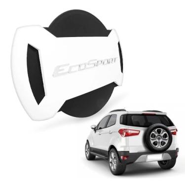 Imagem de Capa de Estepe Rígida para Ecosport 2008 a 2021 Capa Parcial Aros 15 16 17 com Nome Cromado (BRANCO ÁRTICO)