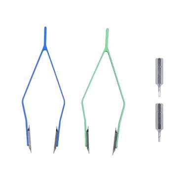 Imagem de Zhjvihx Assista Tweezers de metrô Crown, 2pcs V Formar Verde Azul Acessório Relógio Strap Tweezers Professional Spring Bar Remone for Home
