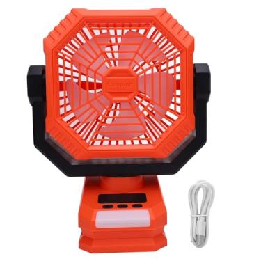 Imagem de AUNMAS Fã de Acampamento Com LED Lantern, 8000mAh Recarregável de Acampamento Alimentado por Bateria Com Remoto e Gancho, Ventiladores de Tendas Ao Ar Livre para Viagens, Churrasco,