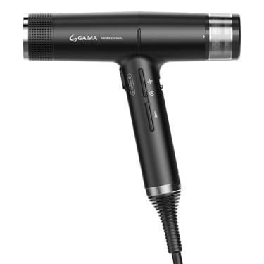 Imagem de Secador de cabelo GA.MA iQ1 Perfetto com motor inteligente sem escovas de 110.000 RPM, tecnologia Oxy Active, filtro de limpeza automática e lavável, inclui difusor e 3 bicos, preto