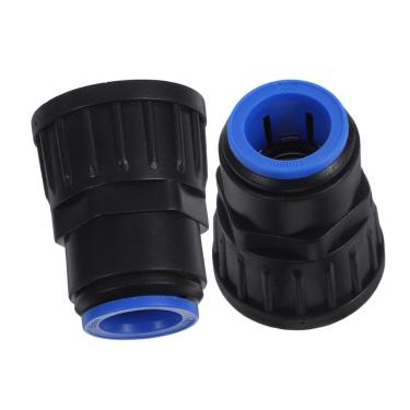 Imagem de VICASKY 2 peças de acessórios de conexão rápida de mangueira de jardim 3/4 para adaptadores de irrigação por gotejamento de 15 mm tampas de mangueira de plástico para sistemas de irrigação automática