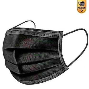 Imagem de Máscara Descartável Fênix Cor Preta Caixa Com 50 Unidades - Fenix