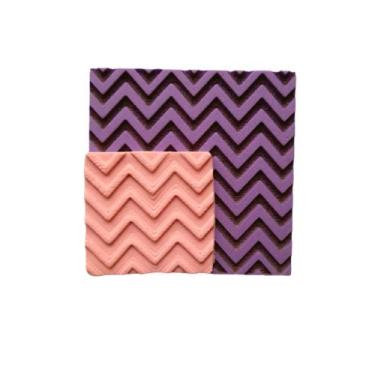 Imagem de TX13 Marcador textura pasta americana biscuit confeitaria zig zag - Co