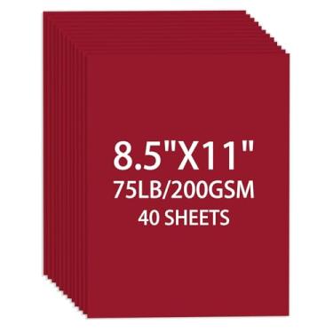 Imagem de Cartolina 21 x 28, vermelho, 40 folhas