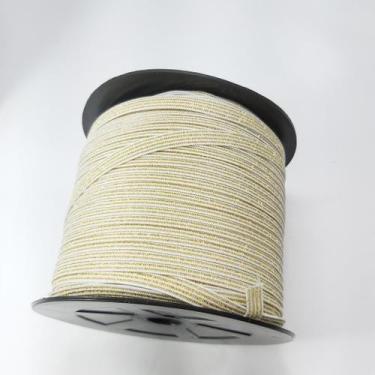 Imagem de 150 metros Elástico Lurex chato 7mm Dourado 3789 150 321Q1 - MorenArte