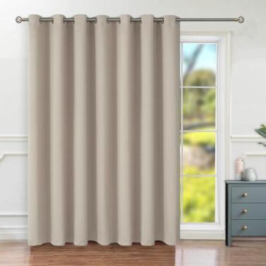 Imagem de Cortina de porta deslizante BGment 100x213cm Camel Blackout