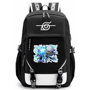 Imagem de Mochila HUOYING Naruto Kakashi Battle Pattern em couro PU