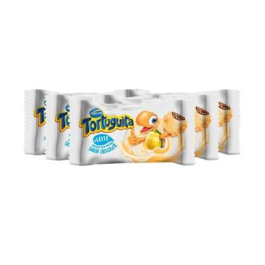 Imagem de Kit 5 Chocolate Arcor Tortuguita Branco 15,5g