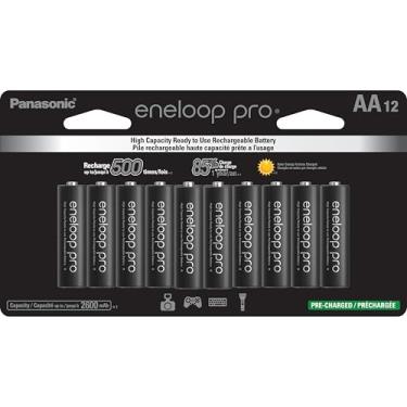 Imagem de Pilha AA recarregável pré-carregada Panasonic eneloop pro BK-3HCCA12FA, pacote com 12