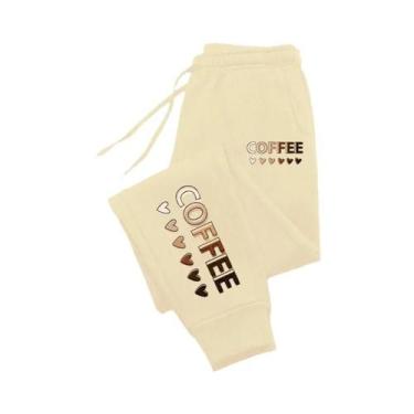 Imagem de Calça Moletom Feminina Casual - Confortável, Moderna e com Bolsos, Beg