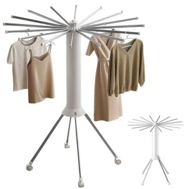 Imagem de Varal Roupa Chao Duplo Dobravel 2 Andares 360 Graus Robo Portatil Este