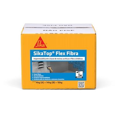 Imagem de Sika - Impermeabilizante - SikaTop Flex Fibra Cinza - - Concreto - Pronto para uso - Caixa com 18kg