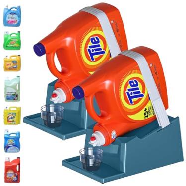 Imagem de Skywin Suporte Para Sabão Em Pó, Organizador E Bandeja Coletora Para Organização Da Lavanderia - Pacote Com 2 Suportes Para Sabão Em Pó Para Sabão Líquido, Suporte Para Sabão Em Pó (Cinza Ardósia)