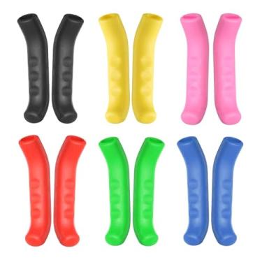 Imagem de HARFINGTON 6 pares de capa de alavanca de freio de bicicleta de silicone protetor de manete de freio antiderrapante capa de proteção de manípulo de freio para ciclismo de estrada de montanha,