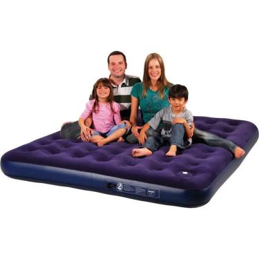 Imagem de Colchão Inflável King Size Camping + Inflador + Reparo Mor