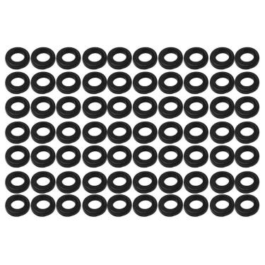 Imagem de Kit 70 Arruela Plástica Preta De Parafuso Afinação Bateria