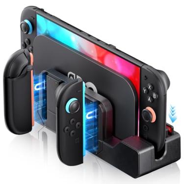 Imagem de BRHE Charging Dock for Nintendo Switch 2 2025,6 in 1 Controller Charge Station for Joycon 2,Switch 2 Accessoriese with Charging Indicator and 2 Card Slot