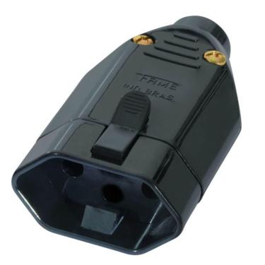 Imagem de Plugue Fêmea 2p+t 20a Preto - 2147 - Fame Plugue Femea 2p+t 20a Preto Ref.2147 Fam 2147.