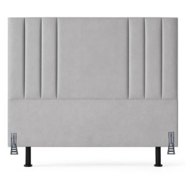 Imagem de Cabeceira 195 cm Suede Moderna King Clássica Cama Box Frame - Tatite D