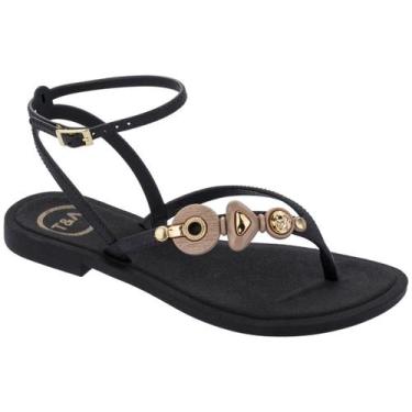 Imagem de Sandália feminina terra e água antiderrapante tornozelo leve, Preto, 3