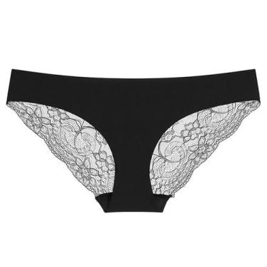 Imagem de 1pc Sexy Ladies Low-rise Transparente Lace Calcinha Respirável Qualida