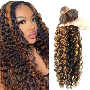 Imagem de Pacotes de cabelo Diex Rlamx Ombre Deep Wave Brazilian Remy 12-16 pole