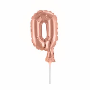 Imagem de Topo De Bolo Vela Balão Auto Inflável Rose Gold - PartiuFesta, 0