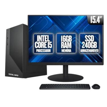Imagem de COMPUTADOR COMPLETO OFFICE INTEL CORE I5 2X 8GB RAM SSD 240GB MONITOR LED 15,4"