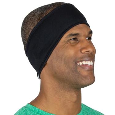 Imagem de TrailHeads Faixa de cabeça para corrida Tempo | Proteção de ouvido | Faixa de cabeça com absorção de umidade - Preta