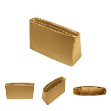 Imagem de Bolsa organizadora feminina de luxo, inserção de bolsa de cetim, modelador de bolsa leve e macio com bolsos (biscuit, bolsa P)
