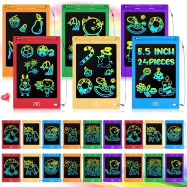 Imagem de Zhehao 24 peças LCD para tablet de escrita, quadro de rabisco, 21 cm, colorido, reutilizável, desenho, escrita, aprendizagem, blocos educativos, brinquedos para meninas e meninos 8-10 3-10 (cor
