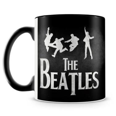 Imagem de Caneca Personalizada The Beatles - Preta, 325ml, Cerâmica de Alta Qual