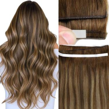 Imagem de Extensões de cabelo Loxxy Seamless Tape em cabelo humano 60g