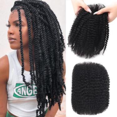 Imagem de Bulk Human Hair Afro Kinky, 50 g/pacote, preto natural, 16 polegadas -
