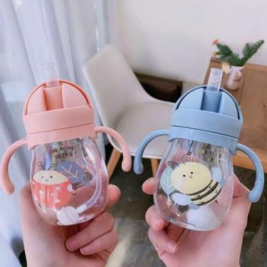 Imagem de Squeeze copo infantil com alça e canudo antivazamento 350ml - Dy Multi