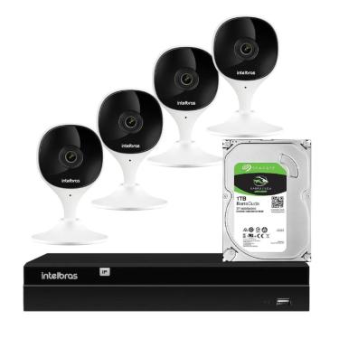Imagem de Kit 4 Câmeras IMX Full Hd Wi-fi Com Hd 1tb E Nvd 1404