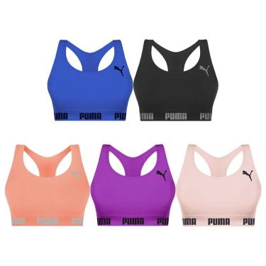Imagem de Kit 5 Tops Puma Nadador Sem Costura Feminino